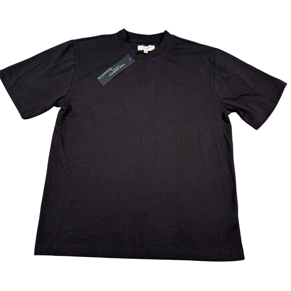 Vox Populi T-Shirt Mens Large Black Relaxed Fit Streetwear Minimalist Tee